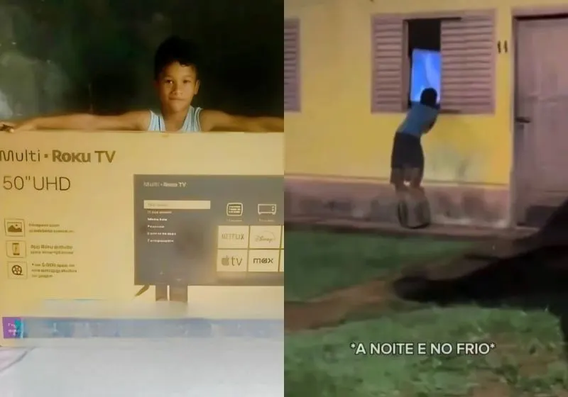 Menino que assistia TV pela janela da vizinha emociona o Brasil e ganha televisão, celular e internet após vídeo viralizar