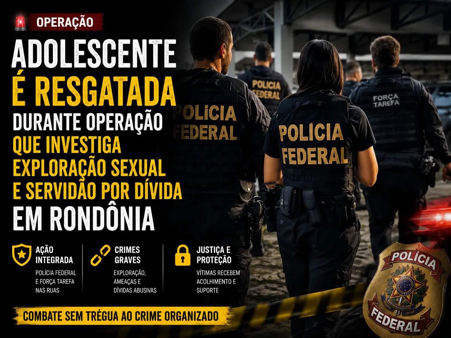 PF desarticula esquema de exploração sexual em Rondônia e encontra adolescente entre as vítimas