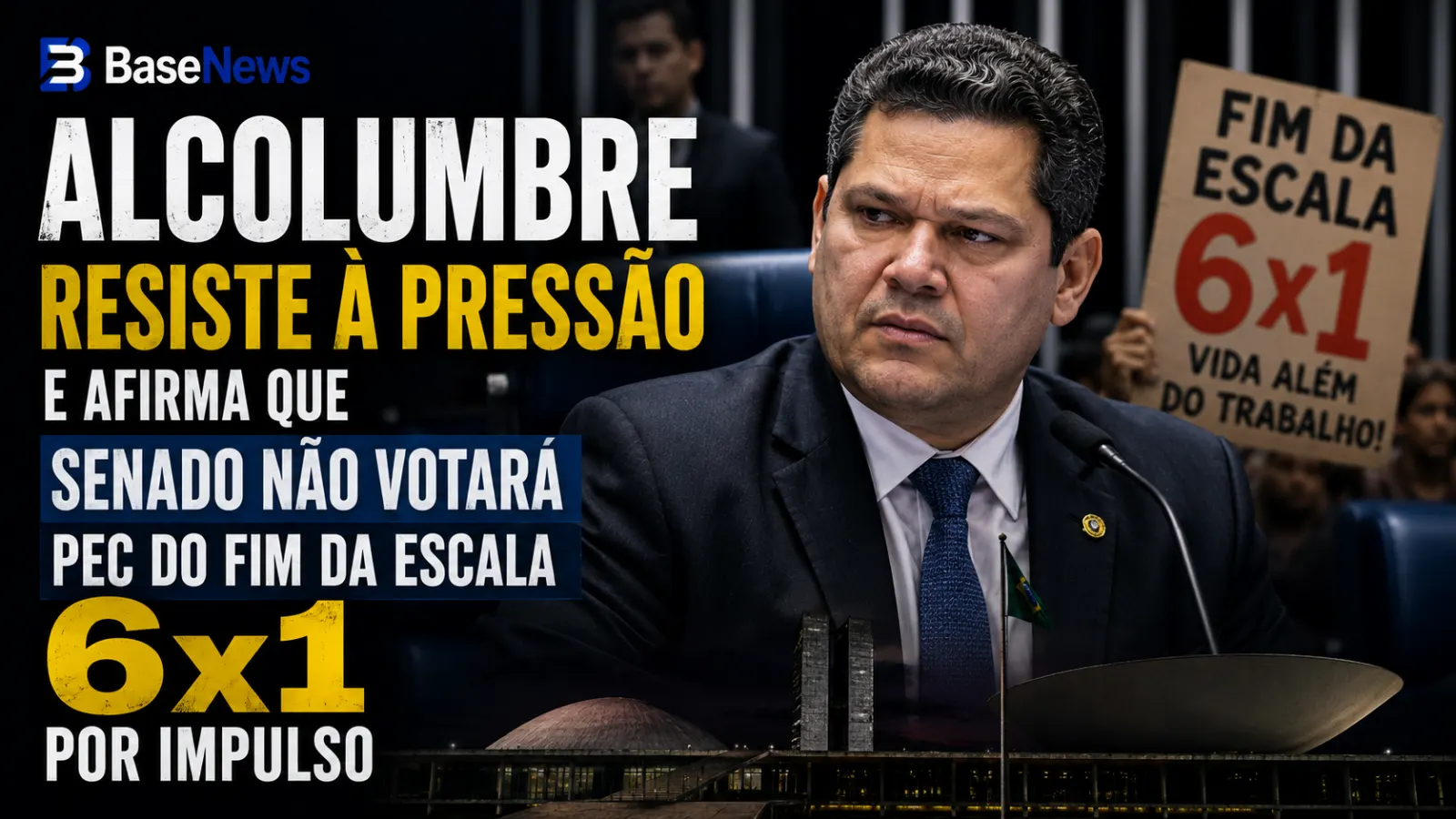 Alcolumbre resiste à pressão e afirma que Senado não votará PEC do fim da escala 6x1 por impulso