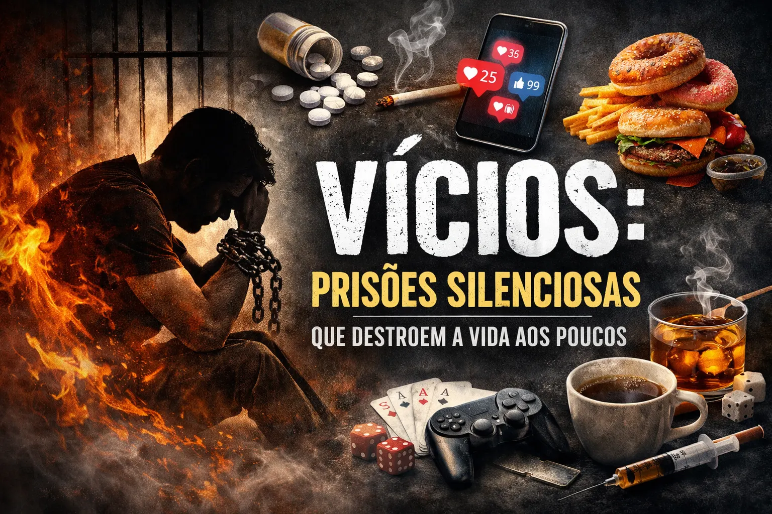 Vícios: prisões silenciosas que destroem a vida aos poucos